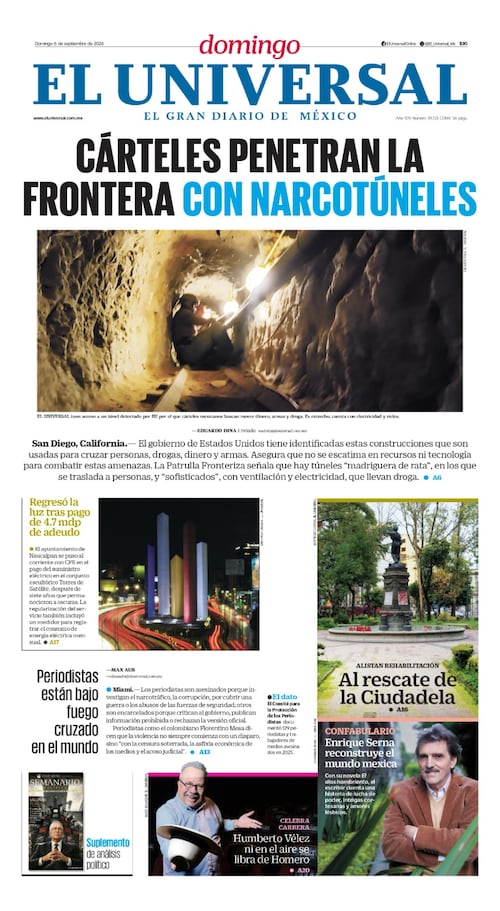 Portada impresa del 6 de septiembre de 2026