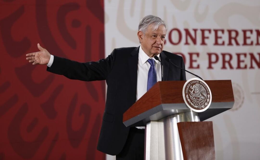 El presidente Andrés Manuel López Obrador, durante la conferencia mañanera. Foto: Agustín Salinas/EL UNIVERSAL 