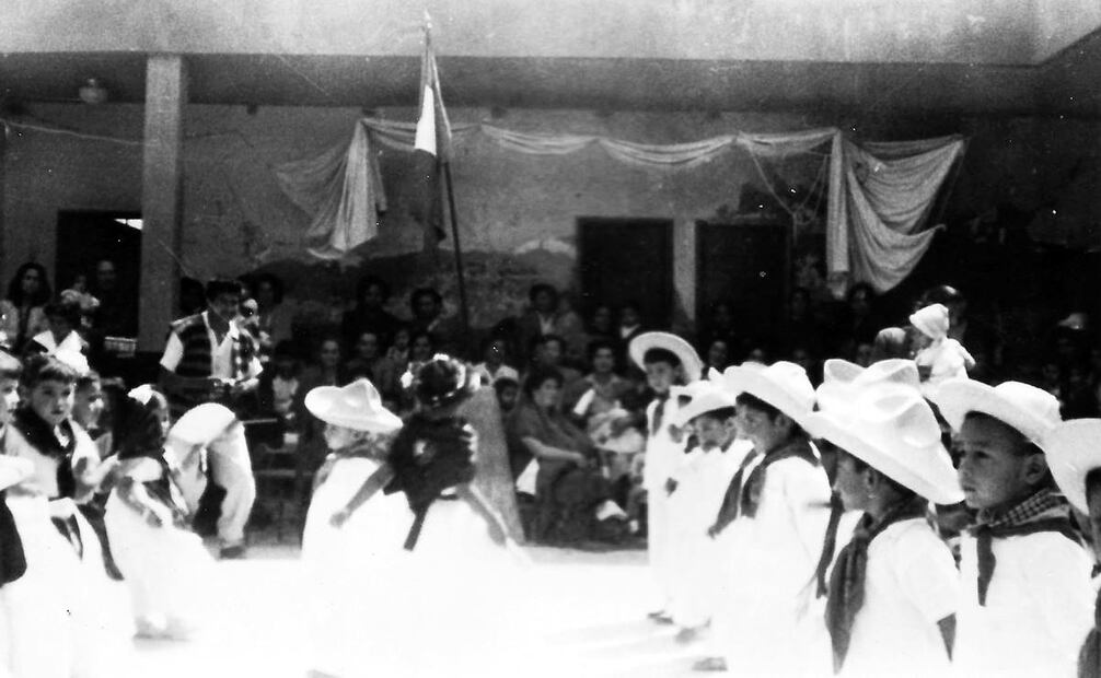 Celebración en un Jardín de niños localizado en la colonia federal, año de 1959. Foto: Especial.