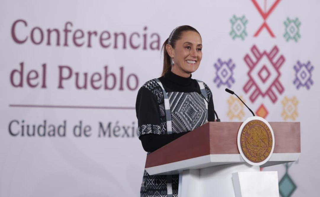 La presidenta Claudia Sheinbaum en su conferencia matutina del 27 de enero de 2026 en Palacio Nacional. Foto: Carlos Mejía / EL UNIVERSAL
