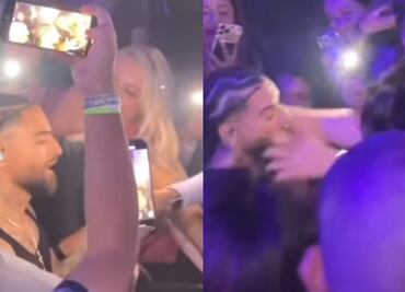 Maluma: Fanática trata de besar a la fuerza al cantante y así reacciona