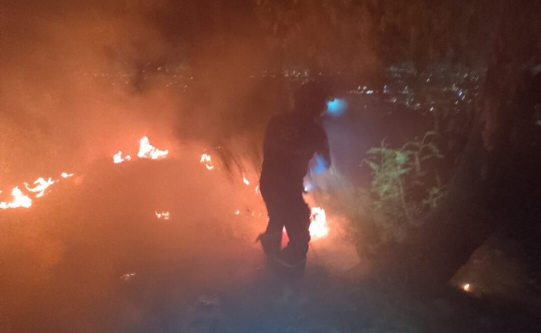 Reportan incendio en el Cerro de la Estrella, Iztapalapa (17/03/2025). Foto: @SGIRPC_CDMX