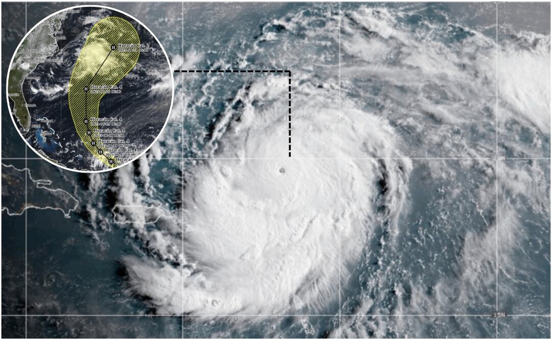 Huracán Erin sube a categoría 5; ¿cuál es el pronóstico de su trayectoria y qué estados afectará?. Foto: AP / Redes Sociales (Conagua)