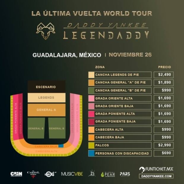 "Llamado de emergencia"...Se agotan boletos para conciertos de Daddy Yankee en Monterrey y Guadalajara