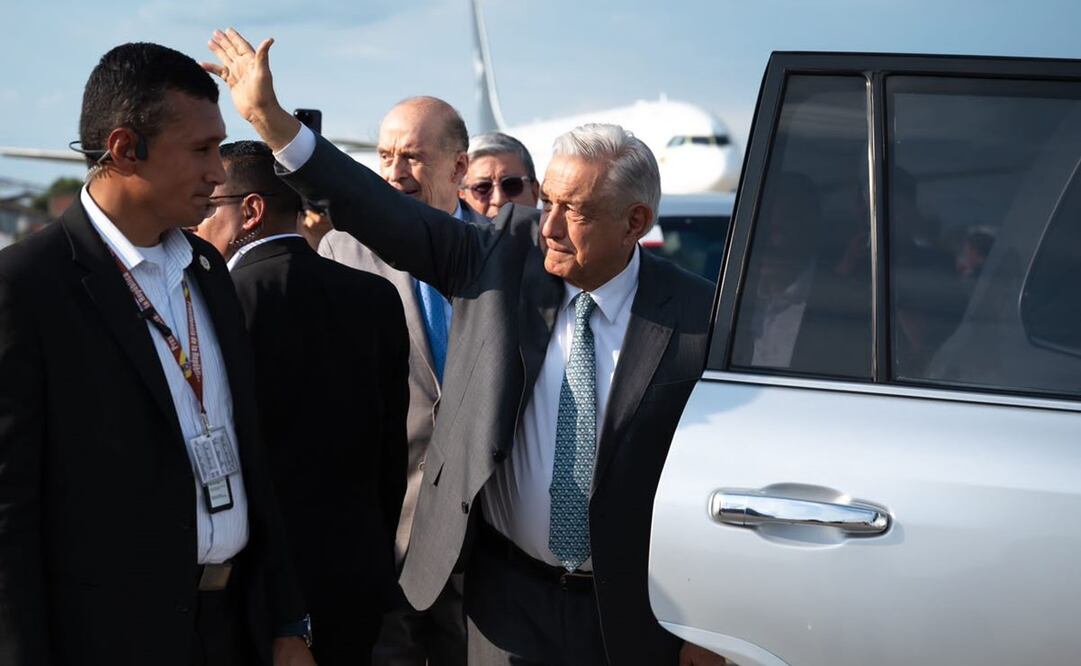 Presidente de México, Andrés Manuel López Obrador llega a Colombia. Foto: Especial