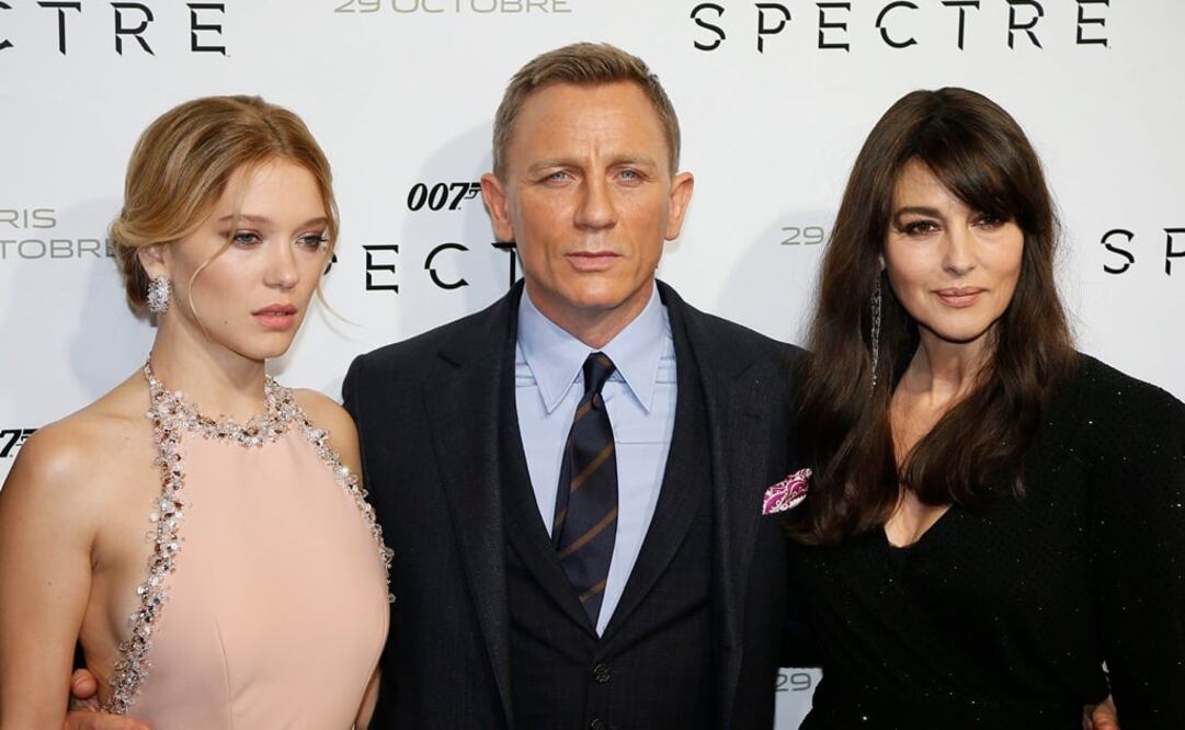 Los dos besos de Craig con sus coprotagonistas Monica Belluci y Léa Seydoux fueron acortados un 50 por ciento. FOTO: EFE