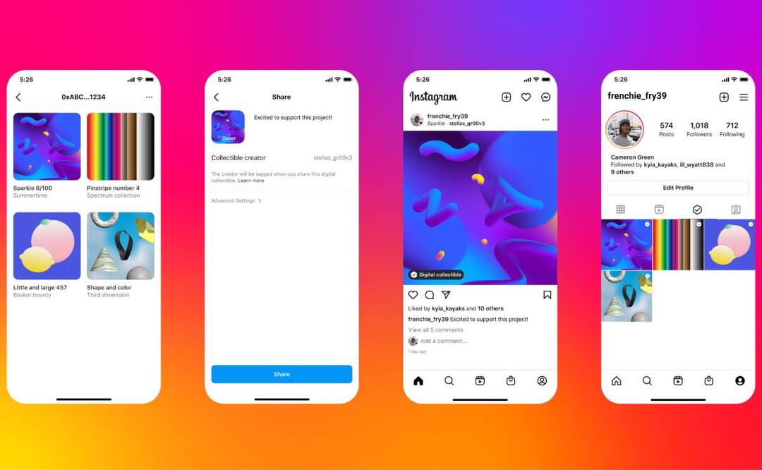 NFT en Instagram: ¿cómo funcionarán los coleccionables digitales?