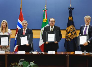 SRE, UNAM y embajada de Noruega firman carta por la paz; "la respuesta está en la diplomacia", dice De la Fuente