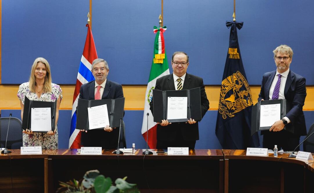SRE, UNAM y embajada de Noruega firman carta por la paz. Foto: Especial