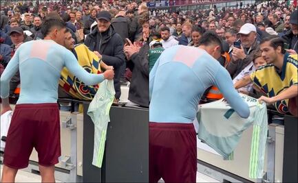 VIDEO: Edson Álvarez firma camiseta de la Selección Mexicana a aficionado del América