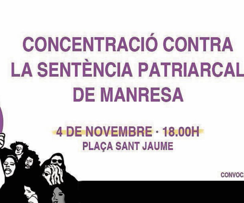 Organizaciones feministas convocaron a una marcha en Barcelona contra la sentencia que recibieron los agresores sexuales de una menor de 14 años. Foto/ESPECIAL