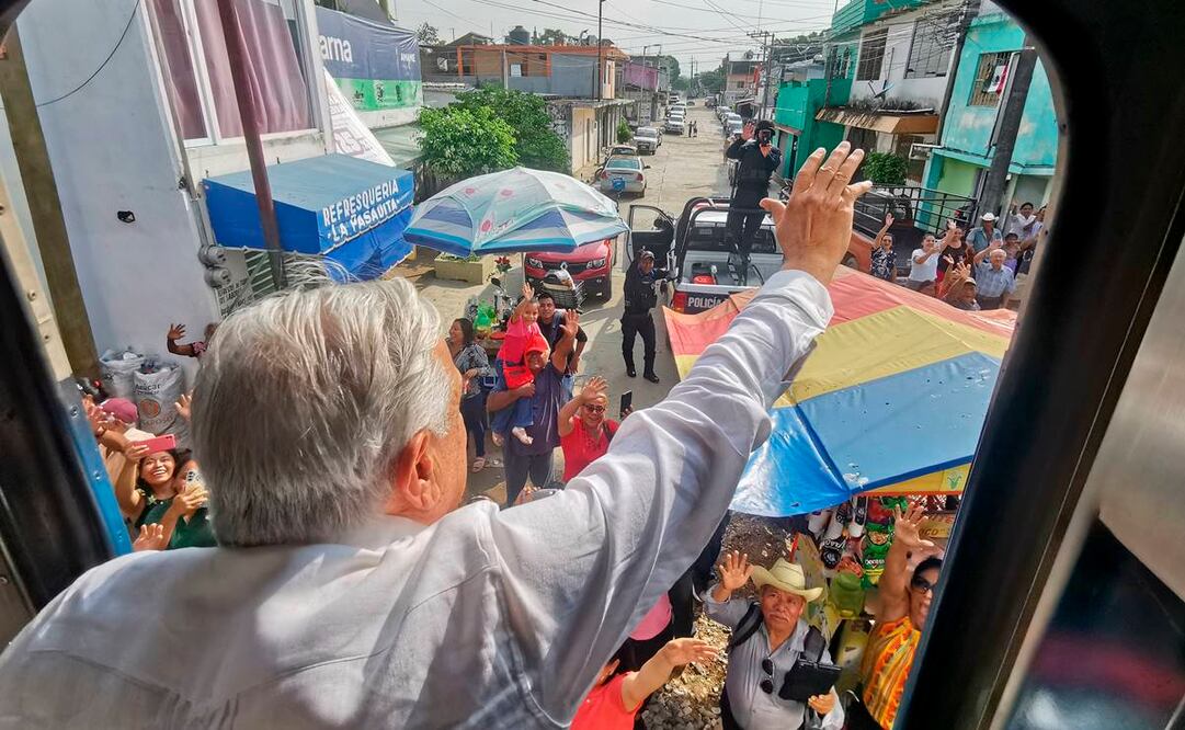 Recorrido de AMLO en Tren de Tehuantepec/ Foto: Especial