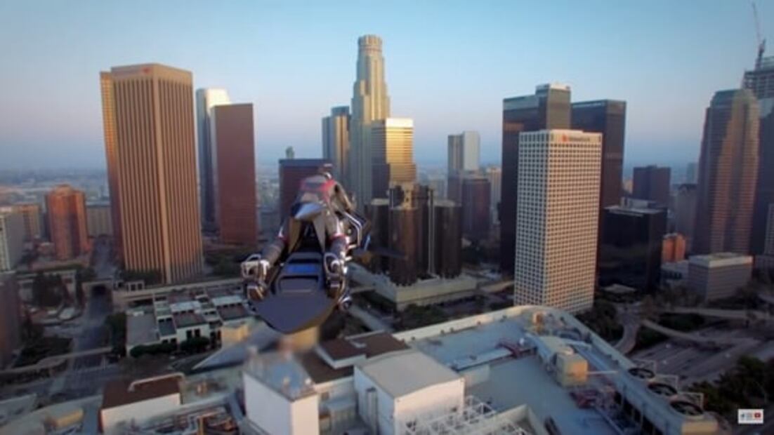 Este es el prototipo de la primera moto voladora