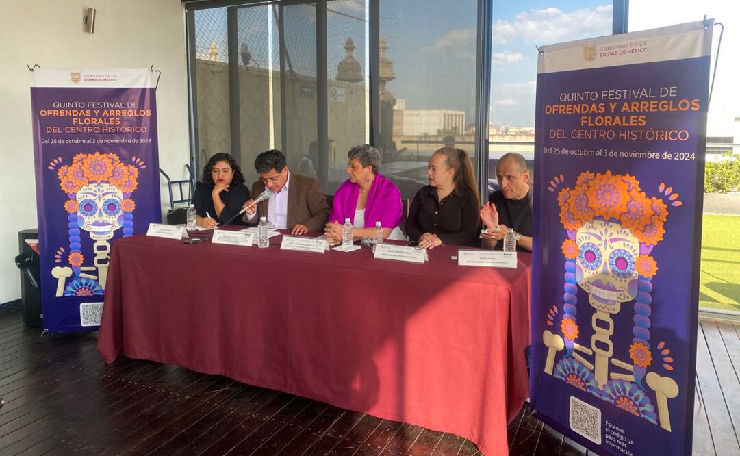 Preparan el Quinto Festival de Ofrendas y Arreglos Florales en Centro Histórico. (16/10/2024) Foto: Alberto Acosta / EL UNIVERSAL