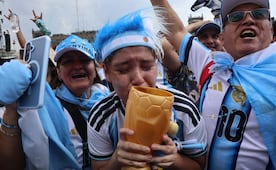"Vamos por la copa", afición albiceleste celebra en el Fan Fest del Zócalo; así se vivió la victoria de Argentina sobre Inglaterra