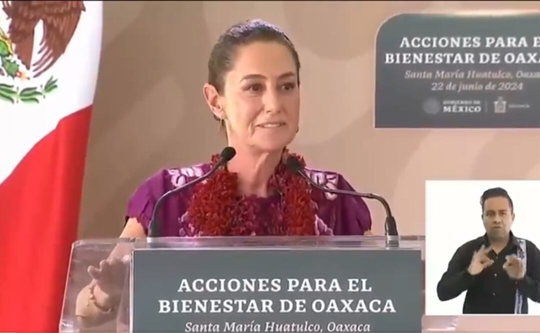 “Todo está bien, tranquilos”, exclamó Sheinbaum a los miles de ciudadanos que acudieron al deportivo municipal. Foto: captura de pantalla