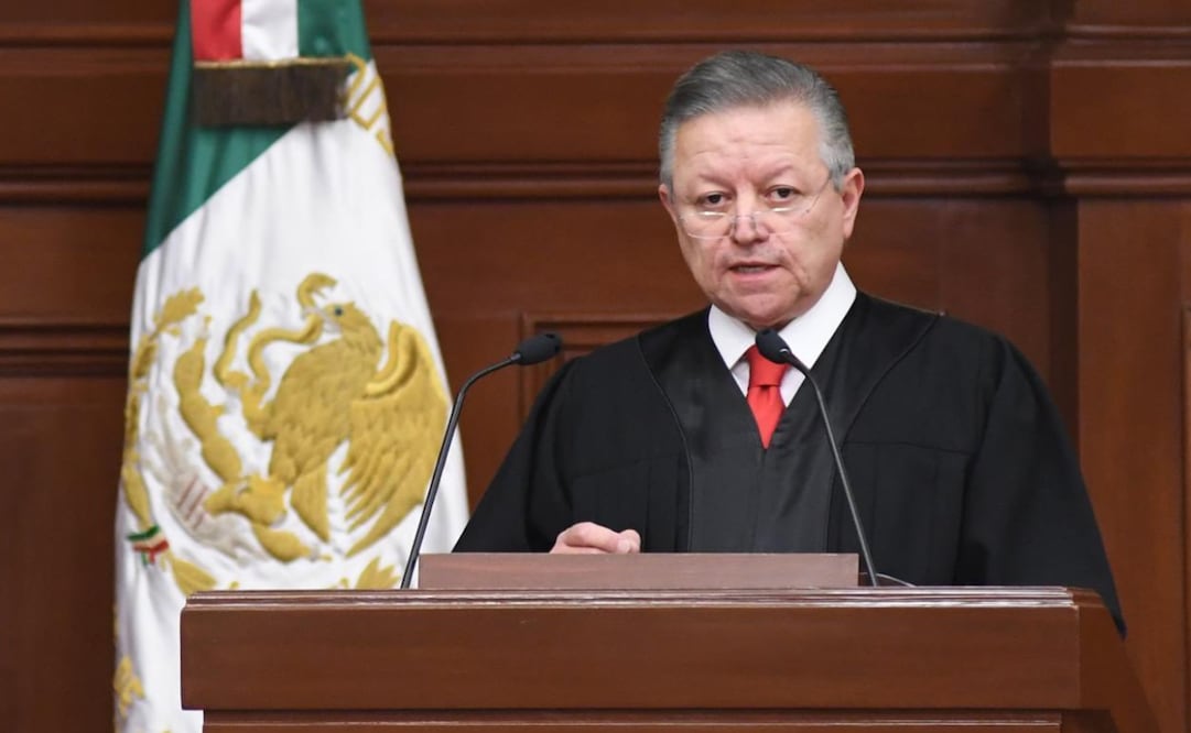 Arturo Zaldívar, ministro presidente de la Corte, rindió su Primer Informe de Labores. Foto: SCJN 