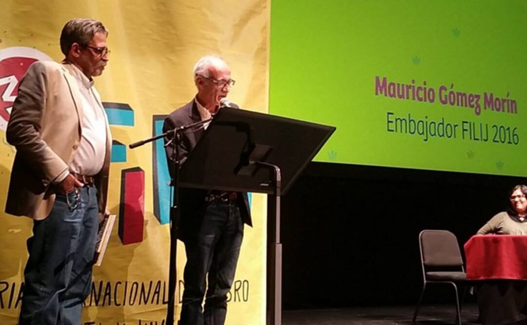 Durante el cierre, Mauricio Gómez Morín fue anunciado como Embajador FILIJ 2016. FOTO: Twitter/@_Publicaciones.