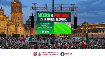 Transmitirán partido México-Portugal en pantalla gigante en el Zócalo; Clara Brugada estará presente 