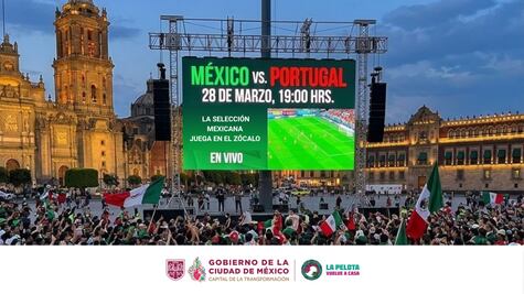 Transmitirán partido México-Portugal en pantalla gigante en el Zócalo; Clara Brugada estará presente 