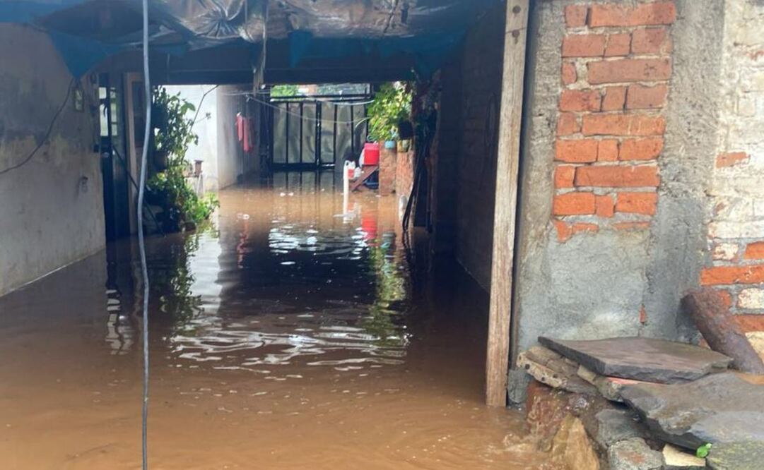 Lluvias dejan inundaciones y causan daño a 24 viviendas, en Purépero, Michoacán. Foto: Especial.