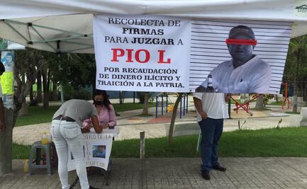 Recolectan en Veracruz firmas para investigar a Pío López Obrador