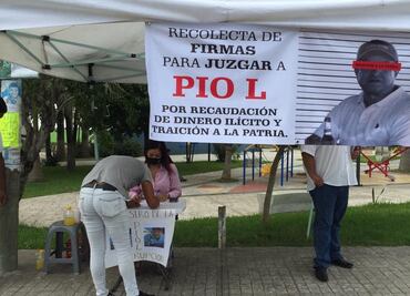 Recolectan en Veracruz firmas para investigar a Pío López Obrador