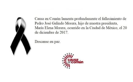 ​Fallece hijo de activista María Elena Morera
