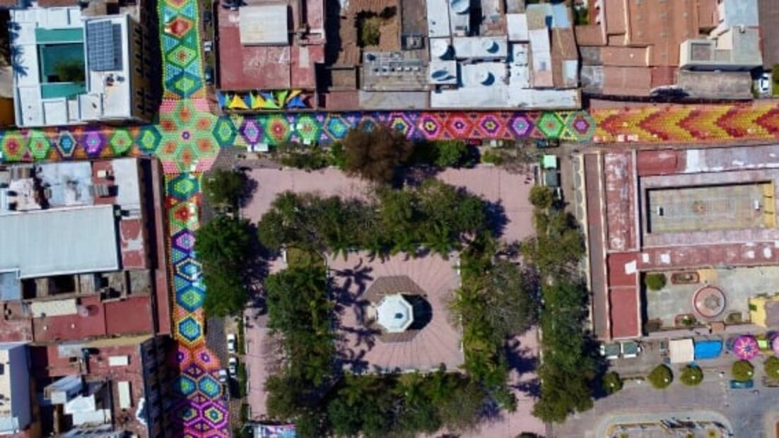 Etzatlán, en Jalisco, tiene el cielo tejido más grande del mundo