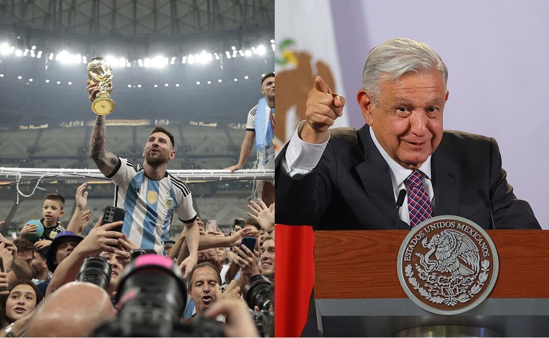 Lionel Messi y Andrés Manuel López Obrador / Foto: Especiales