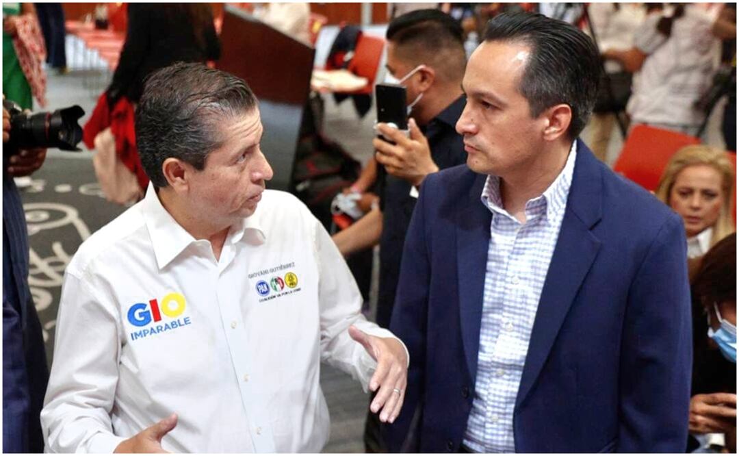 “Anoche fuimos testigos de un acto ruin y deleznable por parte de Morena cuyos simpatizantes retuvieron con sus vehículos a un camión que prestaba un servicio a una institución que ayuda a familias y personas en situación de vulnerabilidad, institución a la cual somos completamente ajenos”, dijo el candidato Giovani Gutiérrez quien busca la reelección. Foto: Especial