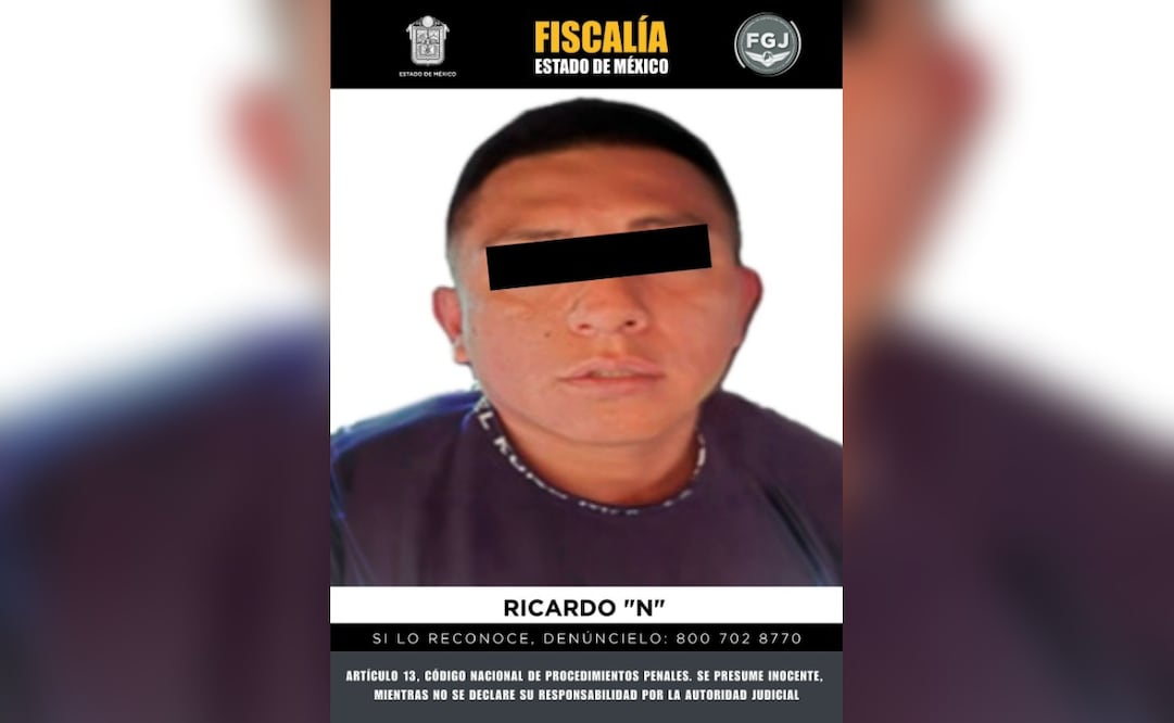 Vinculan a proceso a "El Richard" por presunta participación en un quíntuple homicidio en Edomex. Foto: Especial.