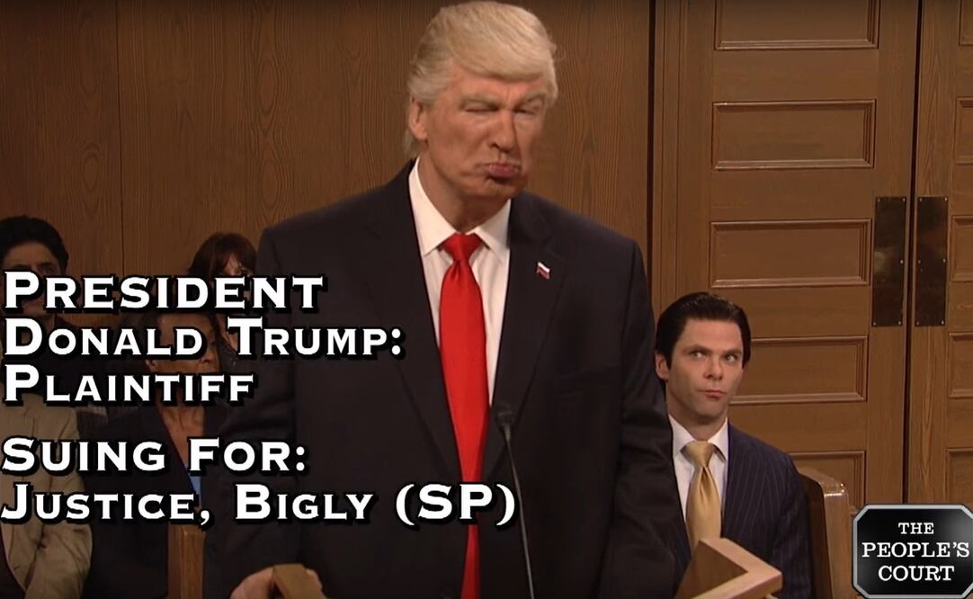 Alec Baldwin caracterizado de Donald Trump. (Tomada de video)