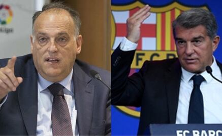 Javier Tebas exhibe a Laporta tras sus declaraciones sobre Messi