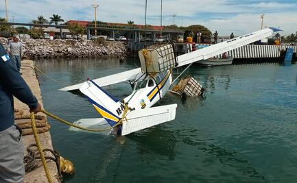 Recuperan avioneta que cayó al mar en Mazatlán; accidente aéreo en el que murió un menor de 3 años