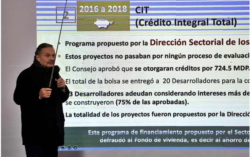 Octavio Romero Oropeza, director de Infonavit, presentó avances del Programa Nacional de Vivienda y denunció corrupción dentro del organismo, por lo que se están presentando denuncias penales ante la Fiscalía General de la República. Foto: Carlos Mejía/EL UNIVERSAL