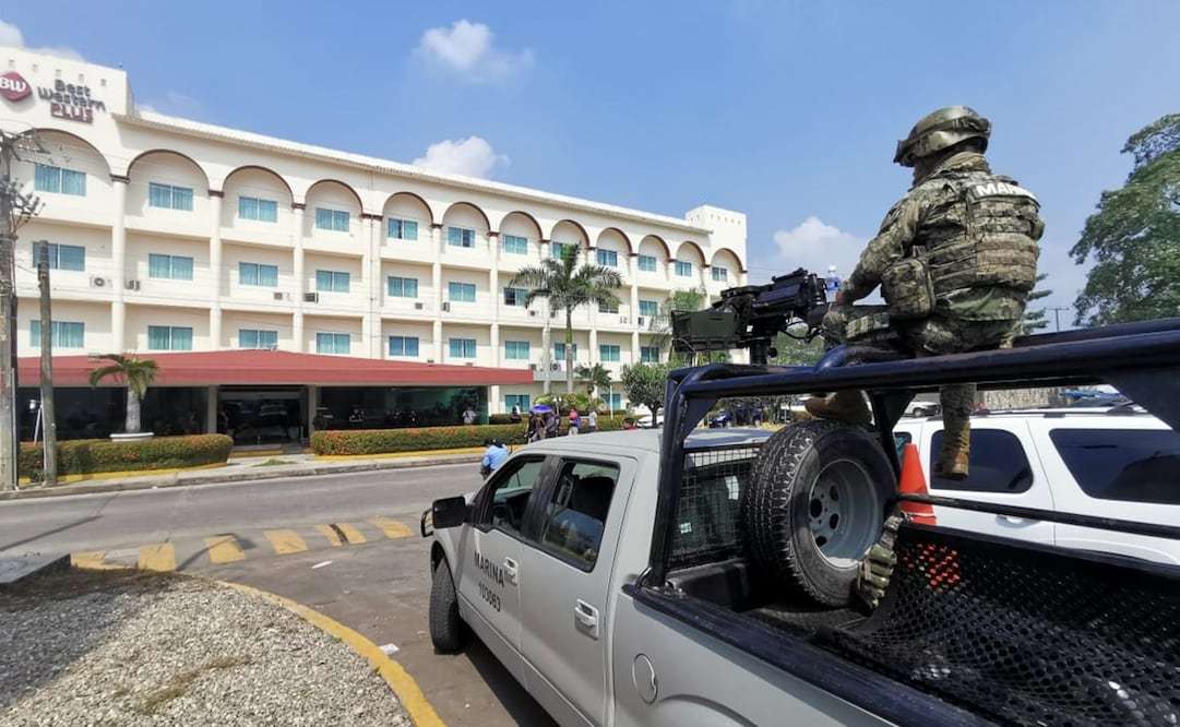 Operativo de seguridad por reunión de los gobernadores de Oaxaca y Veracruz. Foto: Edwin Hernandez / EL UNIVERSAL
