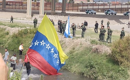 Migrantes venezolanos se manifiestan en Ciudad Juárez; patrulla fronteriza de EU los dispersa con balas de goma