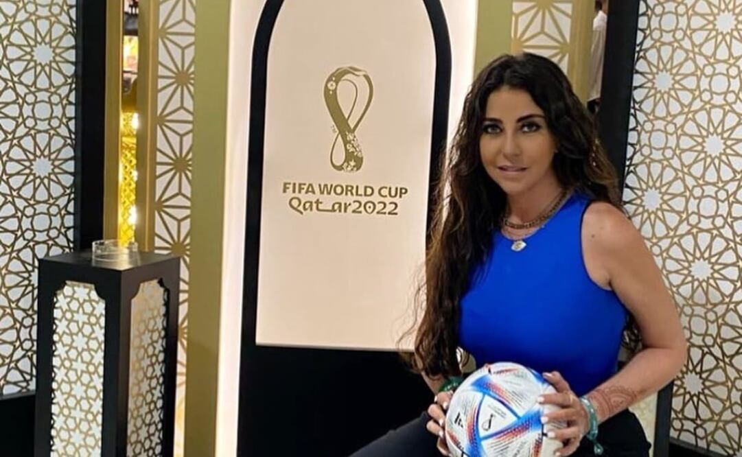 Mariana Zacarías en su cobertura en Qatar / FOTO: INSTAGRAM
