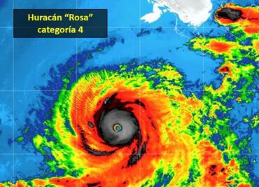 “Rosa” se intensificó a huracán categoría 4