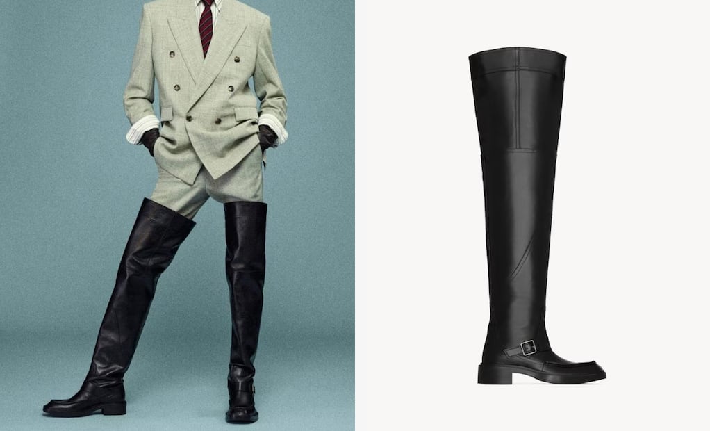 Las botas emulan el diseño del calzado para equitación. Foto: Saint Laurent