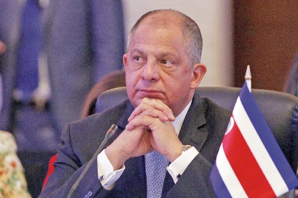 El presidente de Costa Rica, Luis Guillermo Solís, durante su participación, el jueves pasado, en una reunión de jefes de Estado centroamericanos (ALEJANDRO BOLÍVAR. EFE)