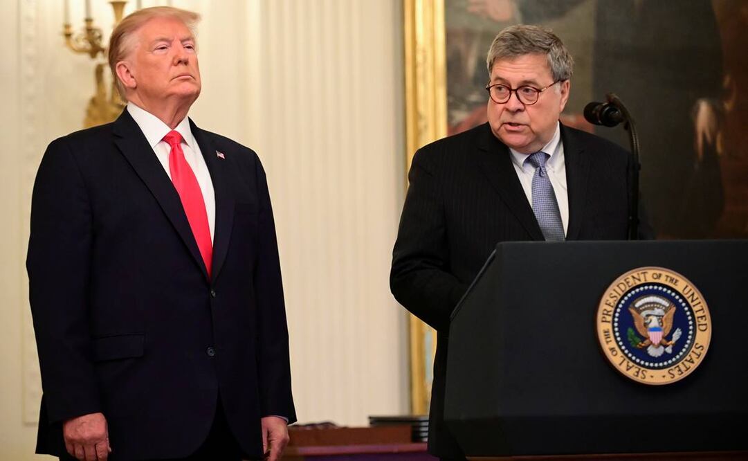 El presidente Donald Trump y el secretario de Justicia, William Barr (Foto: Reuters)