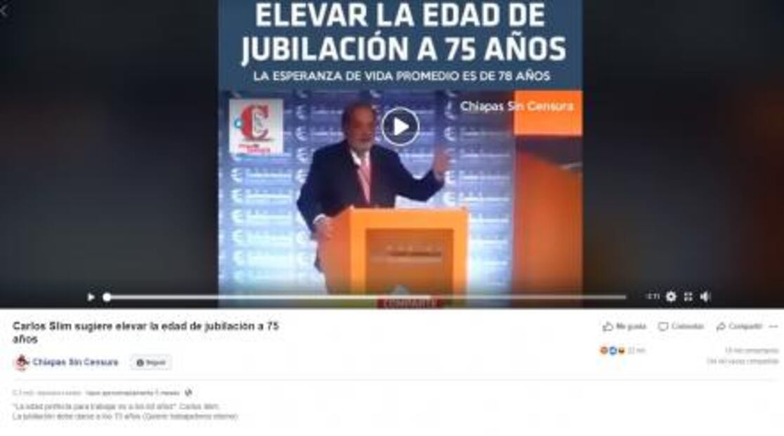 Sí, Carlos Slim propuso que la jubilación sea a los 75 años