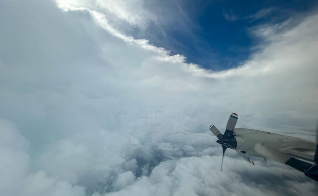Avión capta el ojo del huracán Beryl. Foto:NOAA Aircraft Operations Center