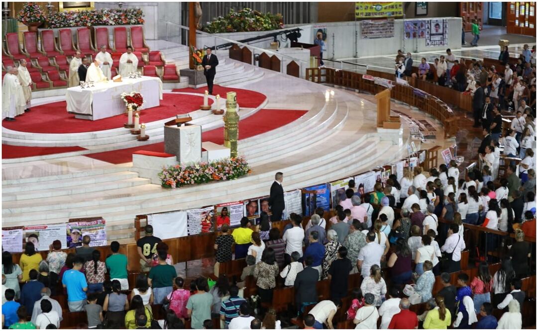 Realizan misan para madres buscadoras en la Basílica de Guadalupe. Foto: Especial
