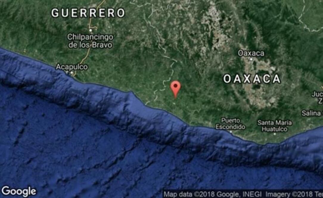 Guerrero-Oaxaca border/Map taken from Mexico's National Seismological Service