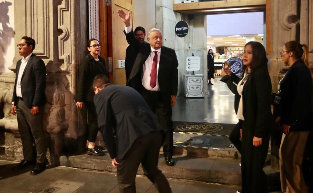 Presidente Andrés Manuel López Obrador llegó al restaurante "El Mayor" donde entregará el bastón de mando a Claudia Sheinbaum. Foto: Valente Rosas/EL UNIVERSAL