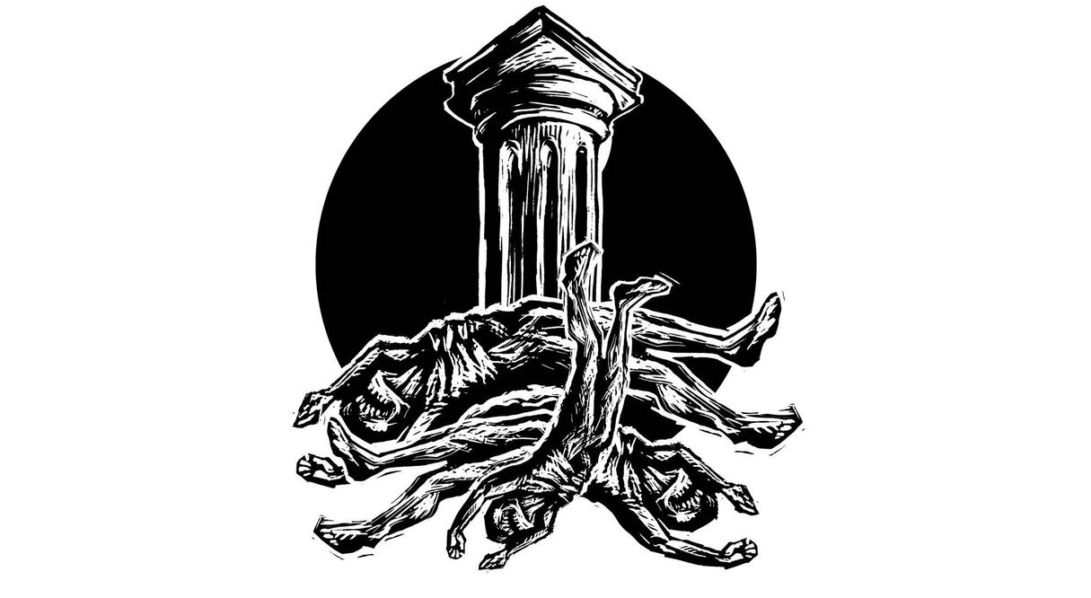 Cuerpos encimados en medio del horror