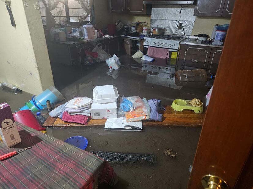 Casas inundadas en Naucalpan Foto: Especial